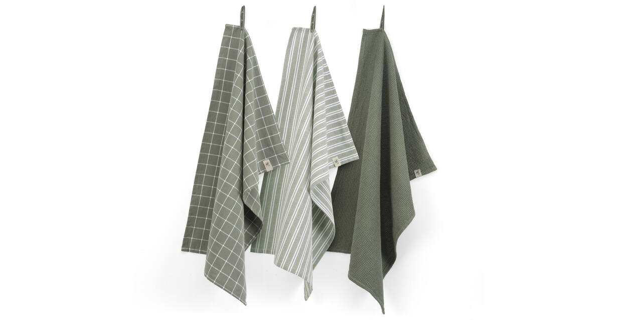 Walra Keukenset Dry w. Cubes Uni, Stripes & Blocks