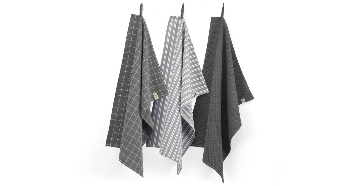 Walra Keukenset Dry w. Cubes Uni, Stripes & Blocks
