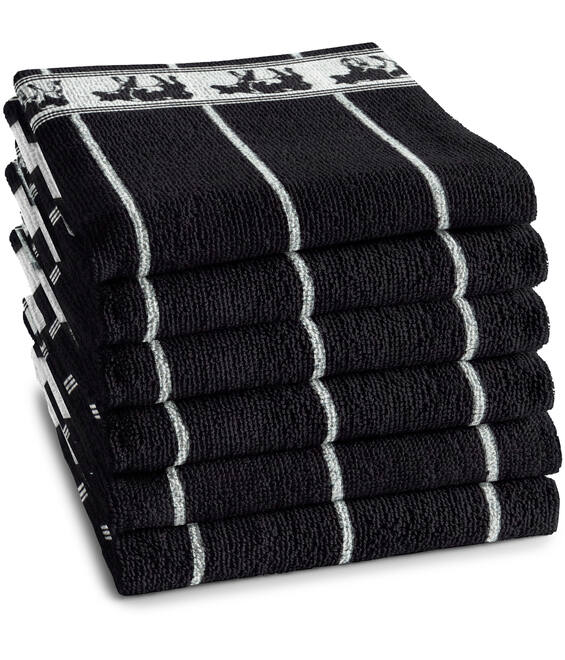 DDDDD Keukendoek Zwart Bont
